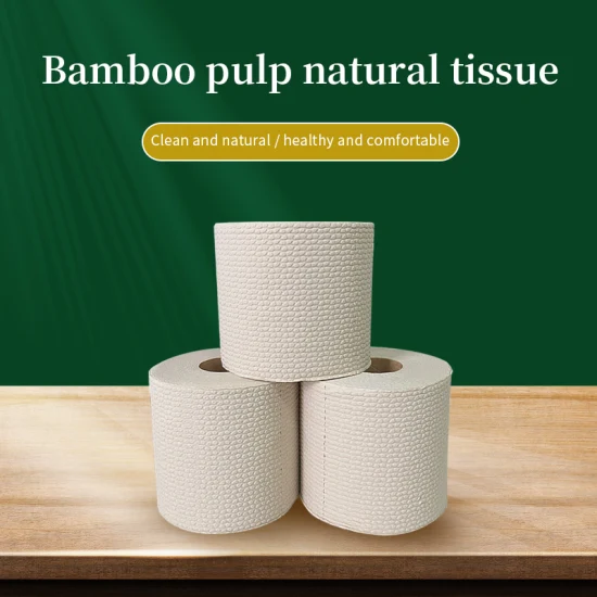Fabricants de rouleaux de papier hygiénique personnalisés à base de rouleau standard Pâte de bambou vierge