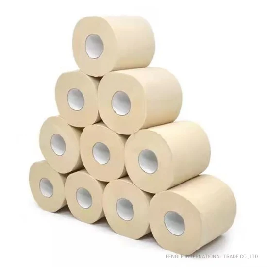 Tissu de salle de bain papier hygiénique en gros papier hygiénique en pulpe de bambou non irritant